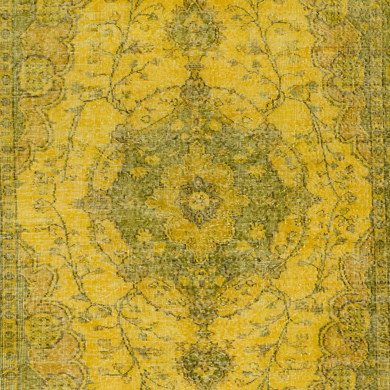 Over-dyed Vintage Hand-Knotted Turkish Rug - 5' 9" x 8' 6" (69" x 102") - K0087870