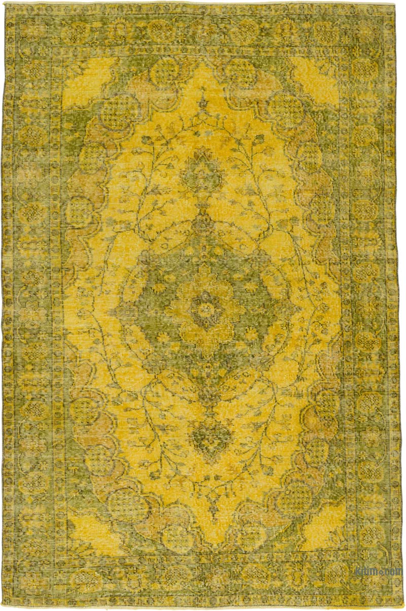 Over-dyed Vintage Hand-Knotted Turkish Rug - 5' 9" x 8' 6" (69" x 102") - K0087870