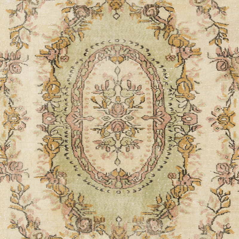 Vintage Turkish Hand-Knotted Rug - 6' 4" x 9' 6" (76" x 114") - K0087874