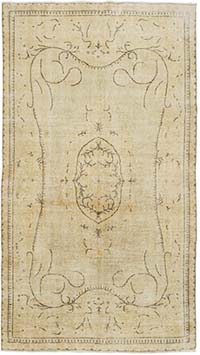 Alfombra Turca Vintage Sobre-teñida - 146 cm x 262 cm
