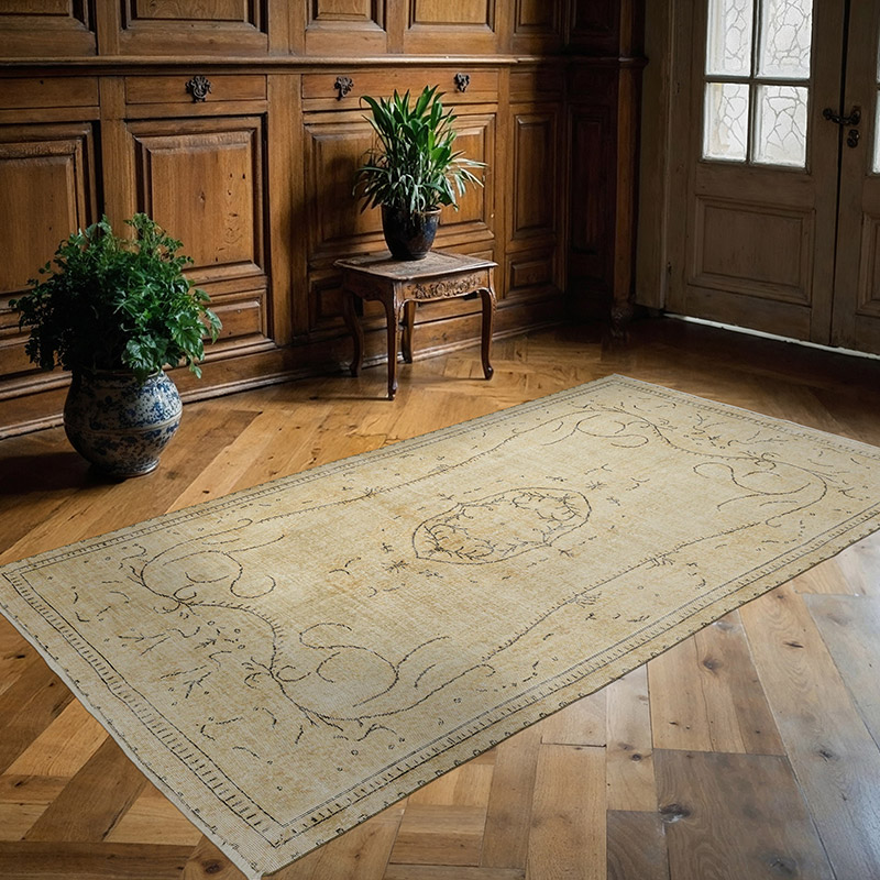 Boyali El Dokuma Vintage Hali - 146 cm x 262 cm - K0087878