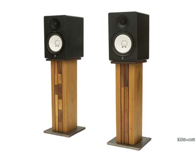 Soportes para altavoces de nogal