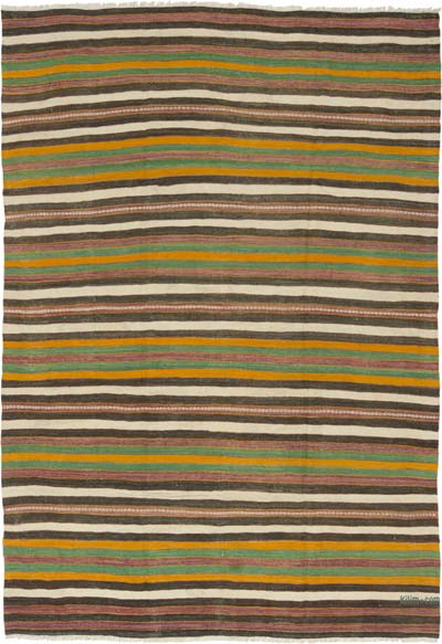 Vintage Konya Kilim Rug - 6' 9" x 9' 8" (81" x 116")