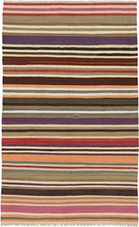Vintage Konya Kilim Rug - 4' 6" x 7' 4" (54" x 88")
