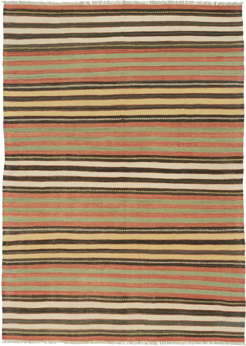 Vintage Konya Kilim Rug - 5' 5" x 7' 8" (65" x 92") - K0087895