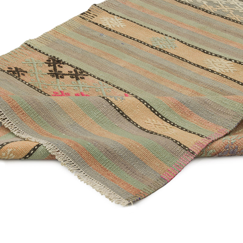 Vintage Manisa Kilim Yolluk - 90 cm x 322 cm - K0087898