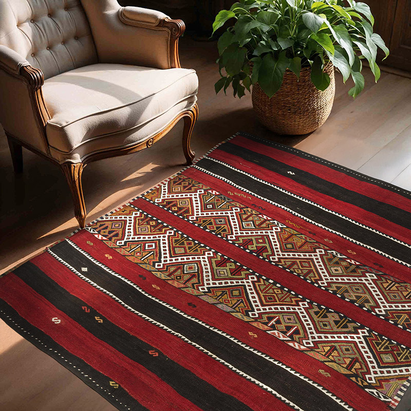 Alfombra Vintage Malatya Kilim - 142 cm x 155 cm - K0087901