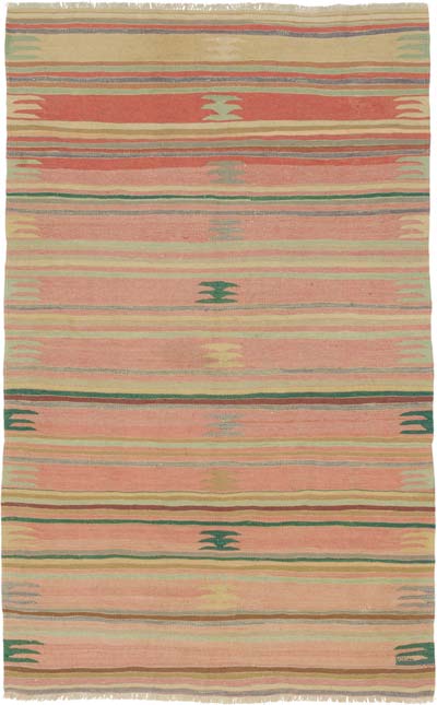 Vintage Afyon Kilim Rug - 4' 3" x 6' 9" (51" x 81")