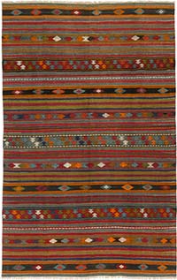 Vintage Manisa Kilim Rug - 6' 7" x 10' 5" (79" x 125")