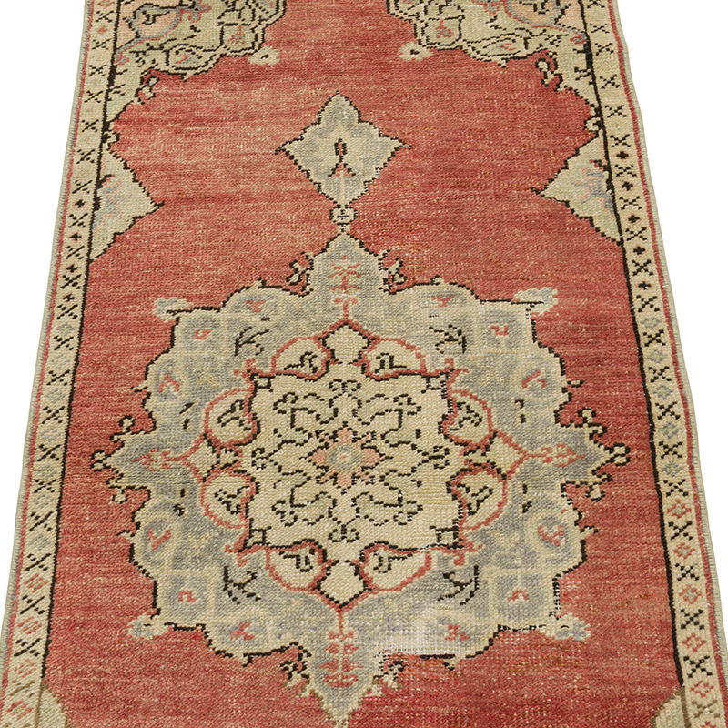 El Dokuma Vintage Halı - 62 cm x 138 cm - K0087919