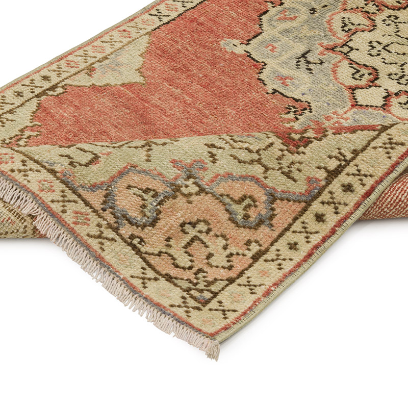 El Dokuma Vintage Halı - 62 cm x 138 cm - K0087919