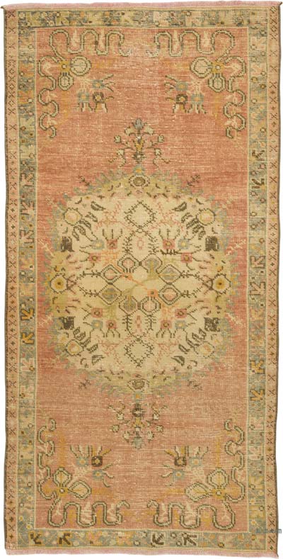 El Dokuma Vintage Halı - 90 cm x 177 cm