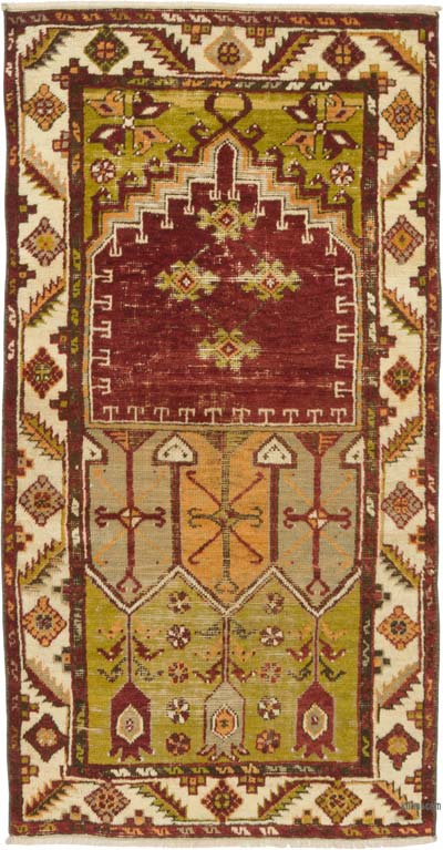 El Dokuma Vintage Halı - 81 cm x 154 cm