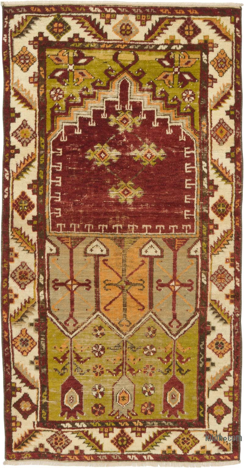 El Dokuma Vintage Halı - 81 cm x 154 cm - K0087922