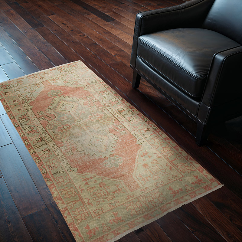 Alfombra Vintage Turca Anudada a Mano - 84 cm x 156 cm - K0087924