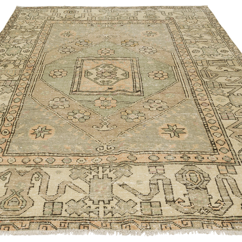 Alfombra Vintage Turca Anudada a Mano - 175 cm x 258 cm - K0087925