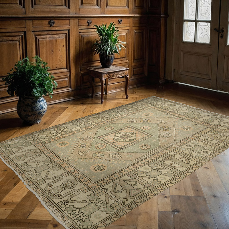 El Dokuma Vintage Halı - 175 cm x 258 cm - K0087925