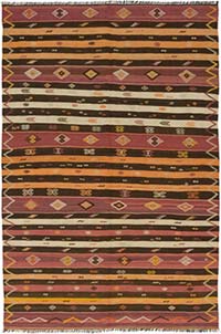 Vintage Anatolian Kilim Rug - 6' 4" x 9' 3" (76" x 111")