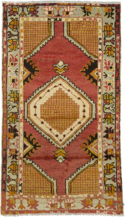 Vintage Turkish Hand-Knotted Rug - 2' 9" x 4' 8" (33" x 56")
