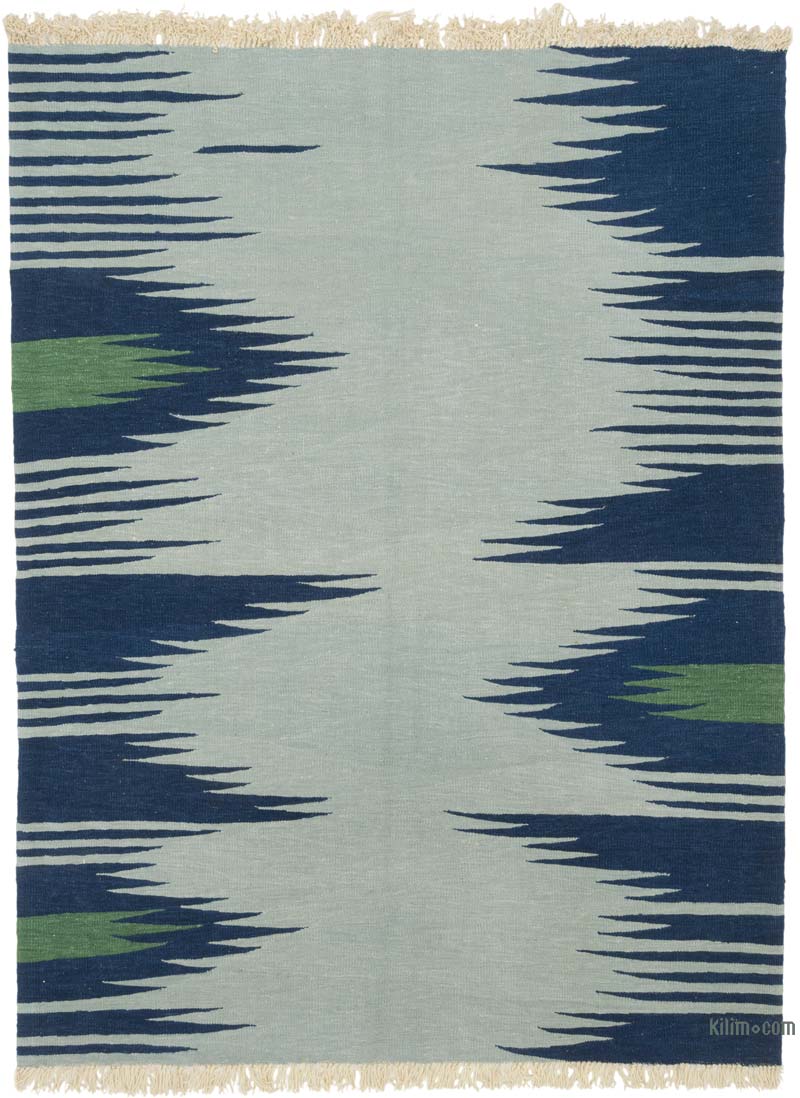 New Handwoven Turkish Kilim Rug - 6' 1" x 8'  (73" x 96") - K0087937