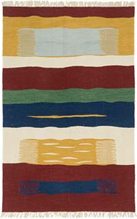 New Handwoven Turkish Kilim Rug - 4'  x 6' 3" (48" x 75")