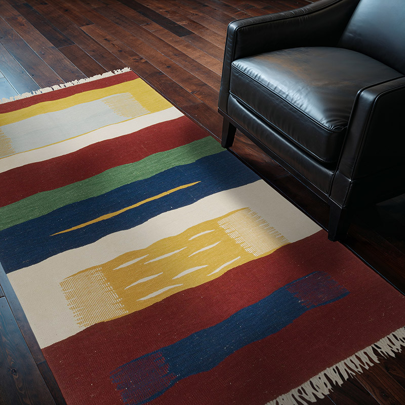 New Handwoven Turkish Kilim Rug - 4'  x 6' 3" (48" x 75") - K0087940