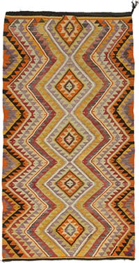Vintage Mut Kilim Rug - 5' 7" x 10' 8" (67" x 128")