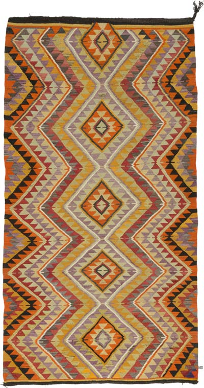 Vintage Mut Kilim Rug - 5' 7" x 10' 8" (67" x 128")