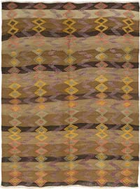 Vintage Anatolian Kilim Rug - 6' 3" x 8' 6" (75" x 102")
