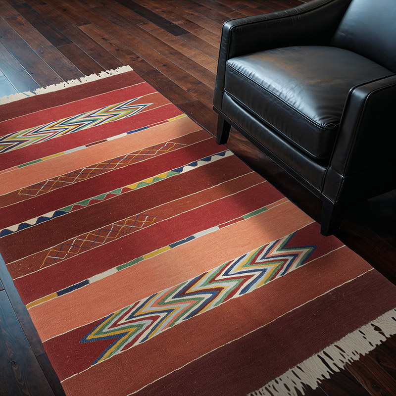 New Handwoven Turkish Kilim Rug - 4' 2" x 6' 3" (50" x 75") - K0087959