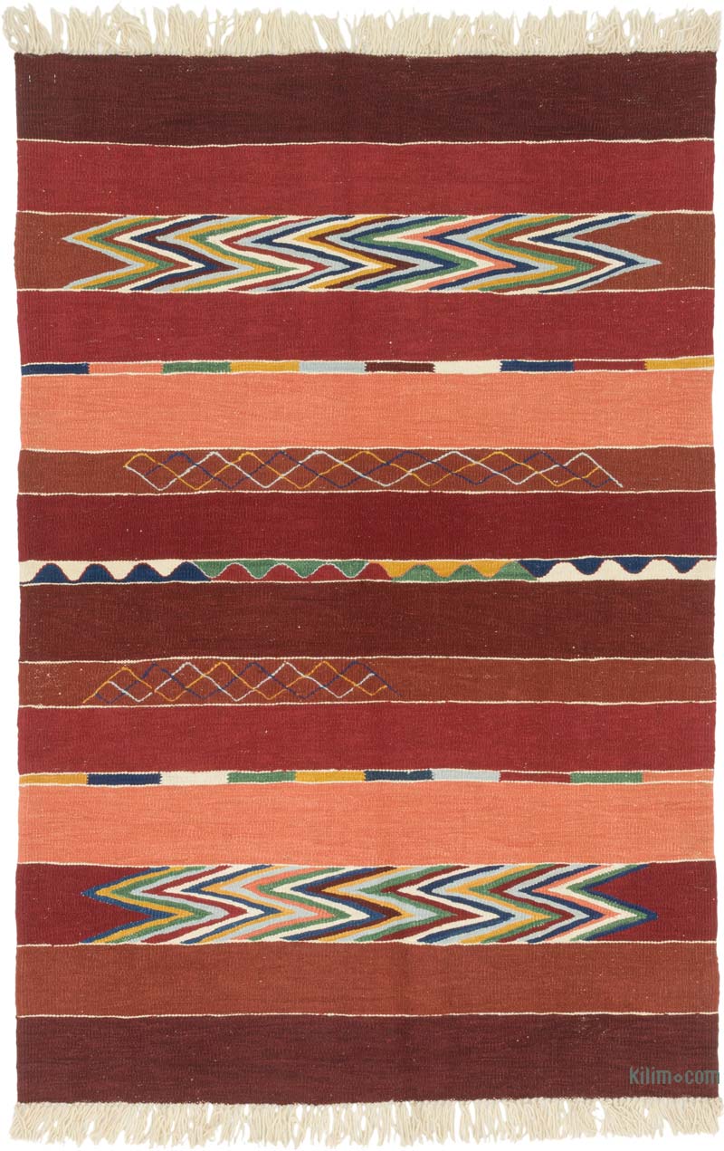 New Handwoven Turkish Kilim Rug - 4' 2" x 6' 3" (50" x 75") - K0087959