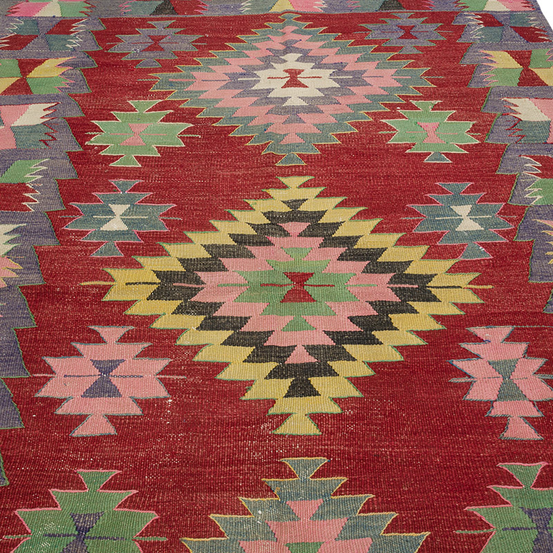 Vintage Manisa Kilim Rug - 5' 5" x 7' 11" (65" x 95") - K0087963