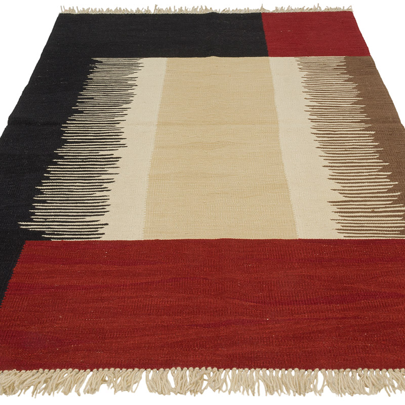 New Handwoven Turkish Kilim Rug - 4'  x 6' 2" (48" x 74") - K0087966