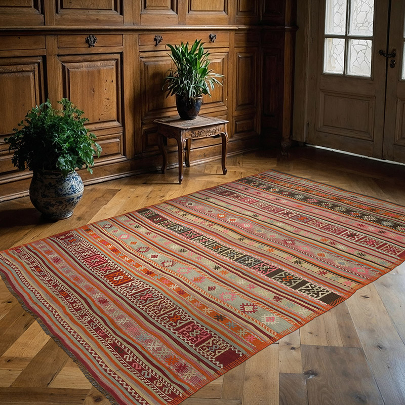 Alfombra Vintage Balikesir Kilim - 160 cm x 243 cm - K0087973