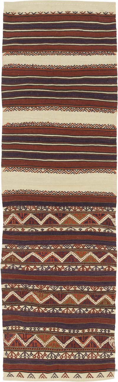 Vintage Balikesir Kilim Runner - 2' 1" x 6' 10" (25" x 82")
