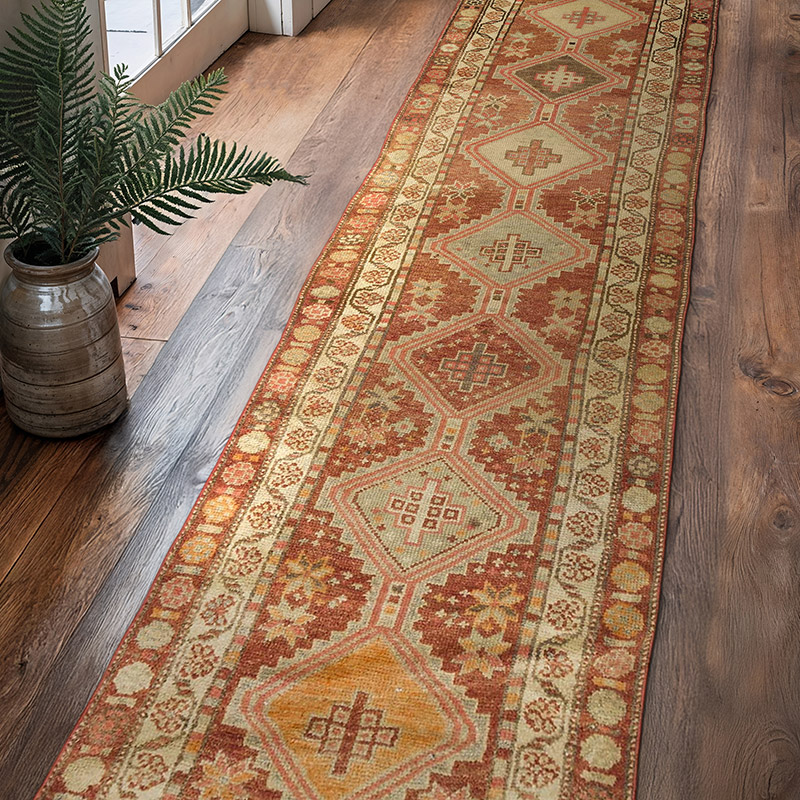 Vintage Tribal Runner Rug - 2' 9" x 11' 10" (33" x 142") - K0087991