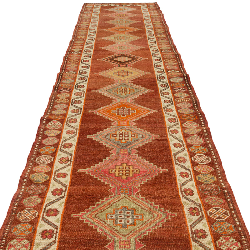 Alfombra Vintage de pasillo - 96 cm x 402 cm - K0087993
