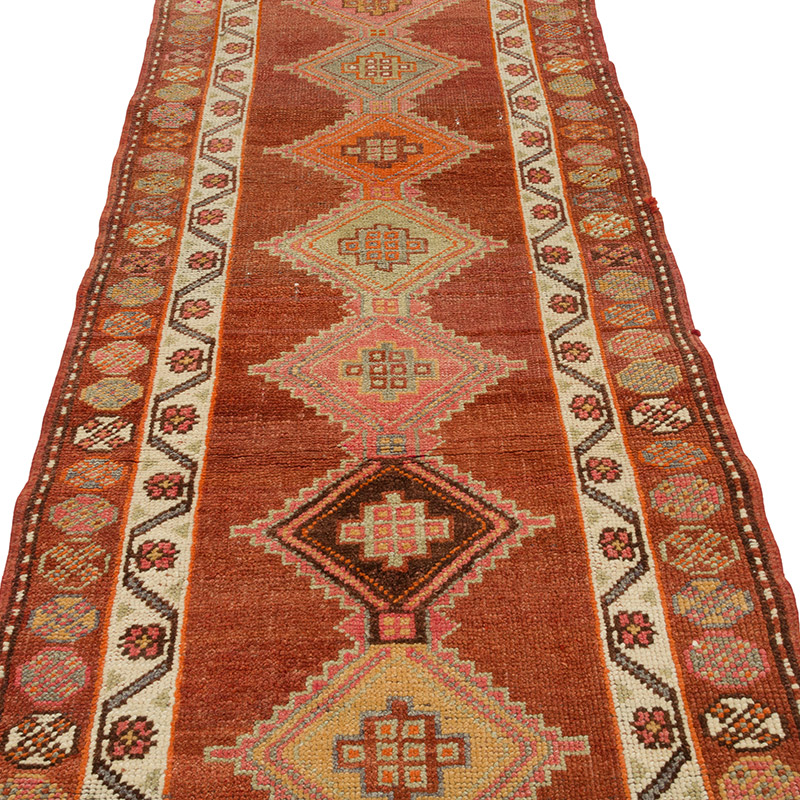 Alfombra Vintage de pasillo - 96 cm x 402 cm - K0087993