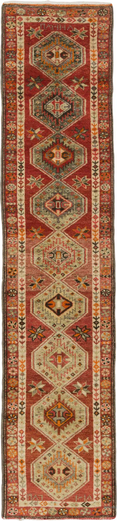 Alfombra Vintage de pasillo - 86 cm x 398 cm