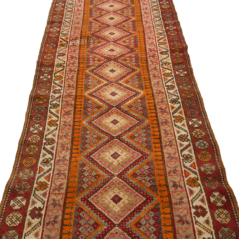 Alfombra Vintage de pasillo - 93 cm x 412 cm - K0088005