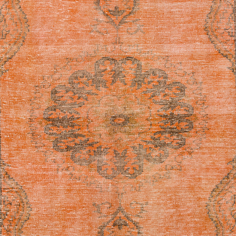 Over-dyed Vintage Hand-Knotted Turkish Rug - 5' 1" x 9' 5" (61" x 113") - K0088006