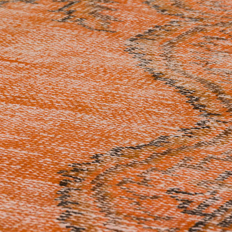 Over-dyed Vintage Hand-Knotted Turkish Rug - 5' 1" x 9' 5" (61" x 113") - K0088006