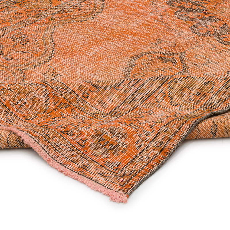 Over-dyed Vintage Hand-Knotted Turkish Rug - 5' 1" x 9' 5" (61" x 113") - K0088006