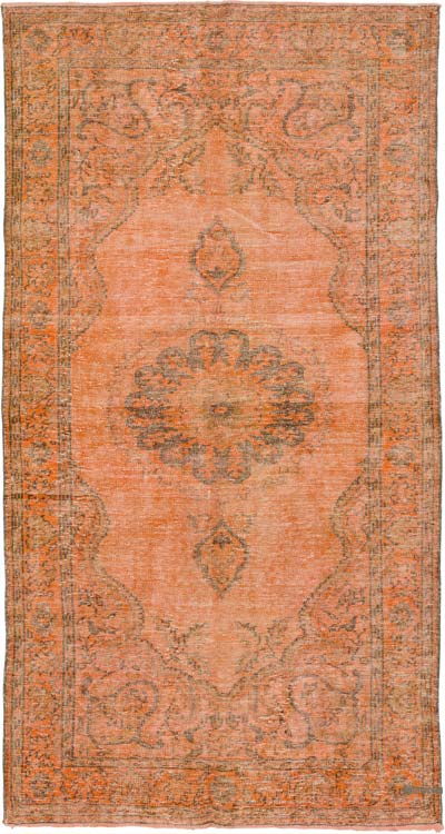 Boyalı El Dokuma Vintage Halı - 154 cm x 286 cm