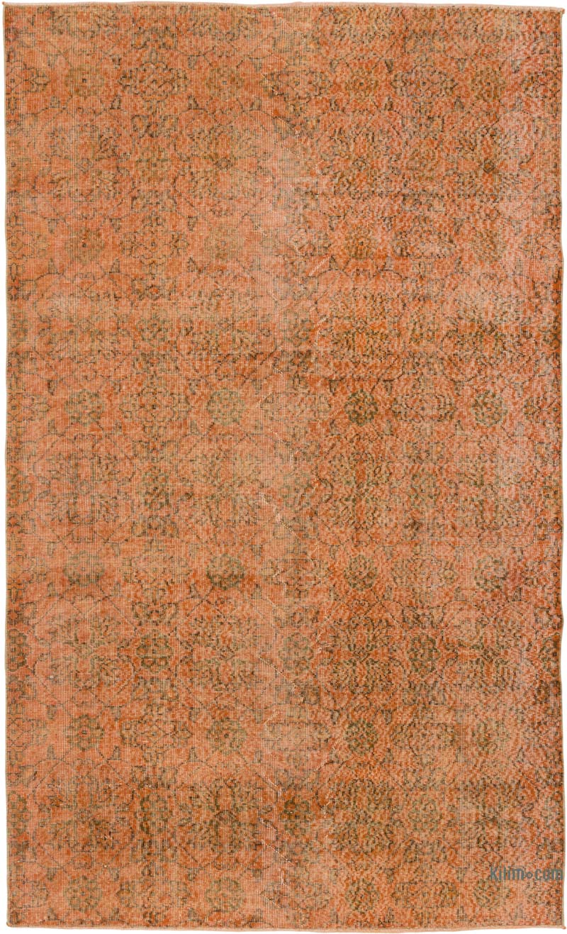 Alfombra Turca Vintage Sobre-teñida - 162 cm x 263 cm - K0088009