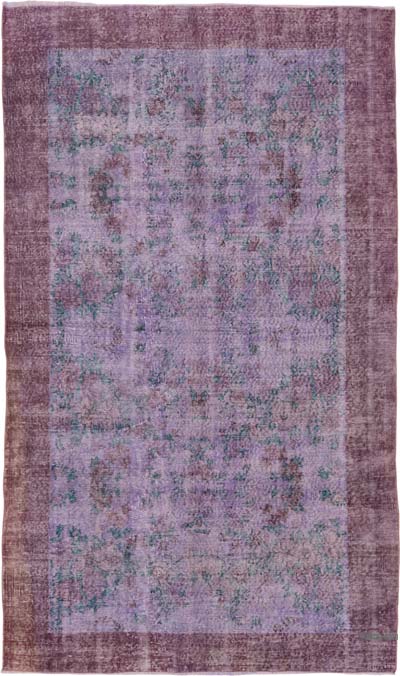 Over-dyed Vintage Hand-Knotted Turkish Rug - 4' 11" x 8' 4" (59" x 100")