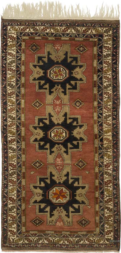 El Dokuma Vintage Halı - 105 cm x 205 cm