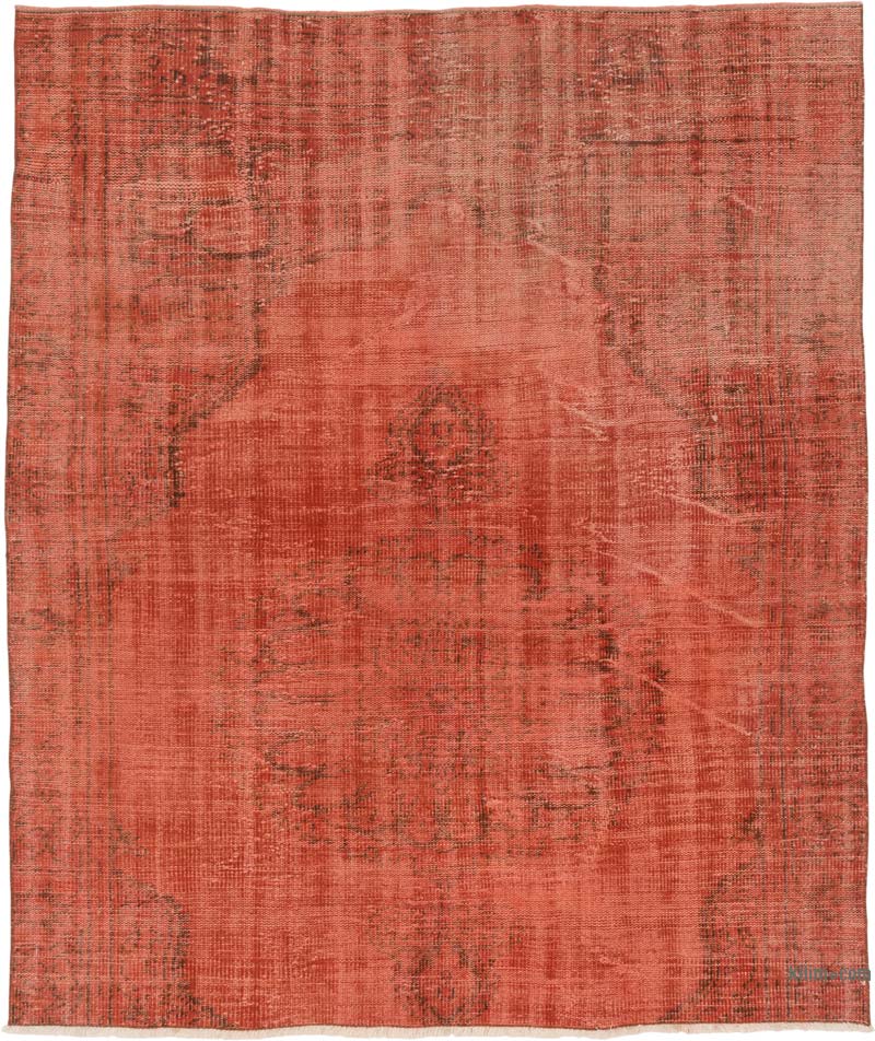 Alfombra Turca Vintage Sobre-teñida - 165 cm x 197 cm - K0088013