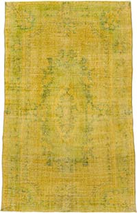 Over-dyed Vintage Hand-Knotted Turkish Rug - 5' 7" x 8'  (67" x 96")