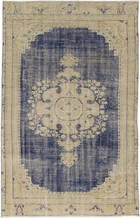 Vintage Turkish Hand-Knotted Rug - 6'  x 9' 5" (72" x 113")